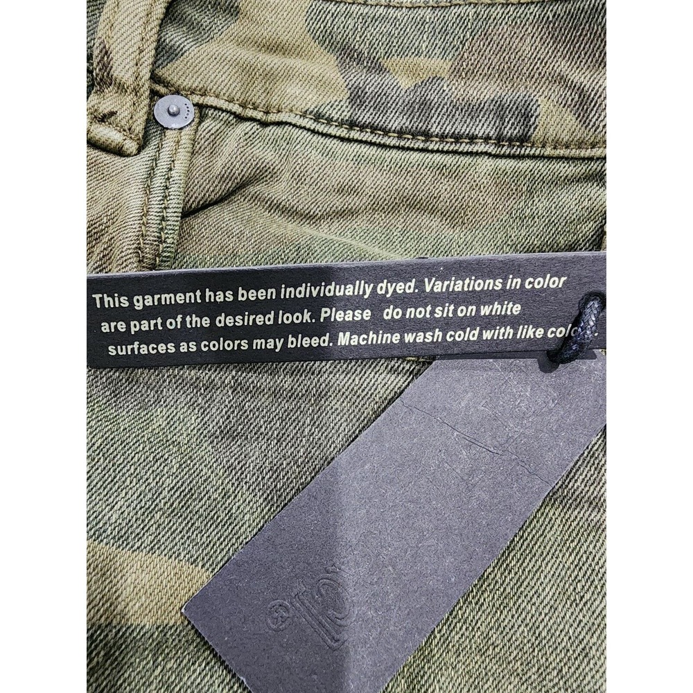 BLANKNYC The Reade Crop Size 28 Green Camouflage Denim Cotton Skinny Leg - Picture 5 of 8